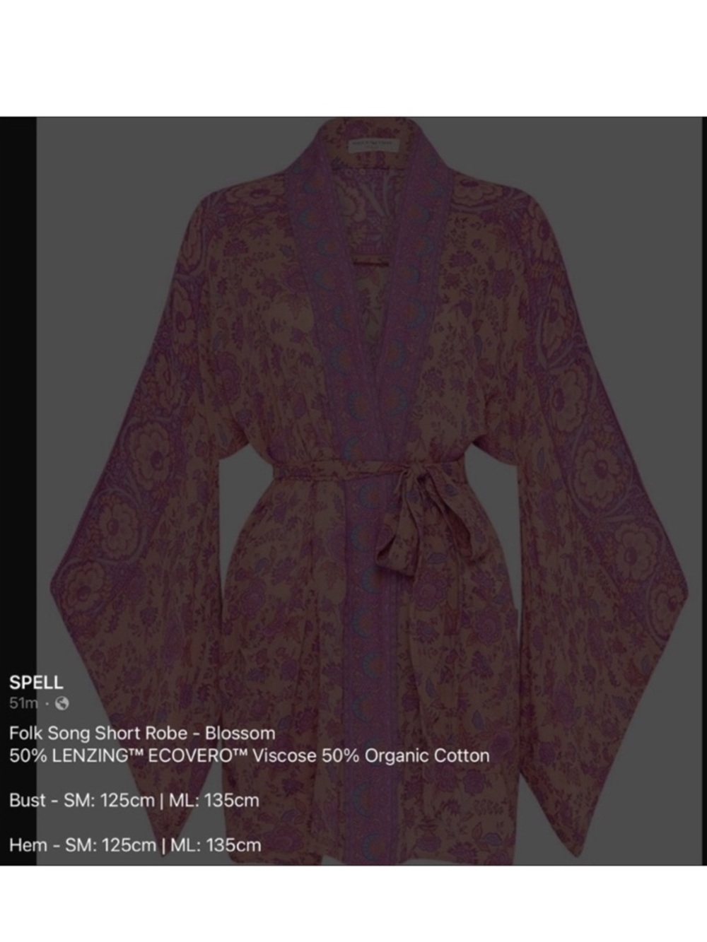 Spell Folk Song Robe Blossom - Picture 15 of 15